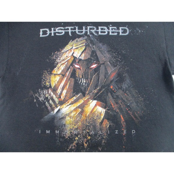Disturbed T-Shirt Mens Medium 2016 Black Immortalized Tour Band Concert Rock - Picture 2 of 8